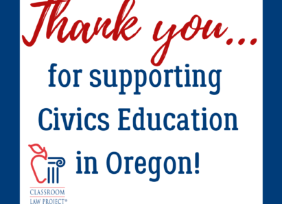Thank you for supporting civics education in Oregon!